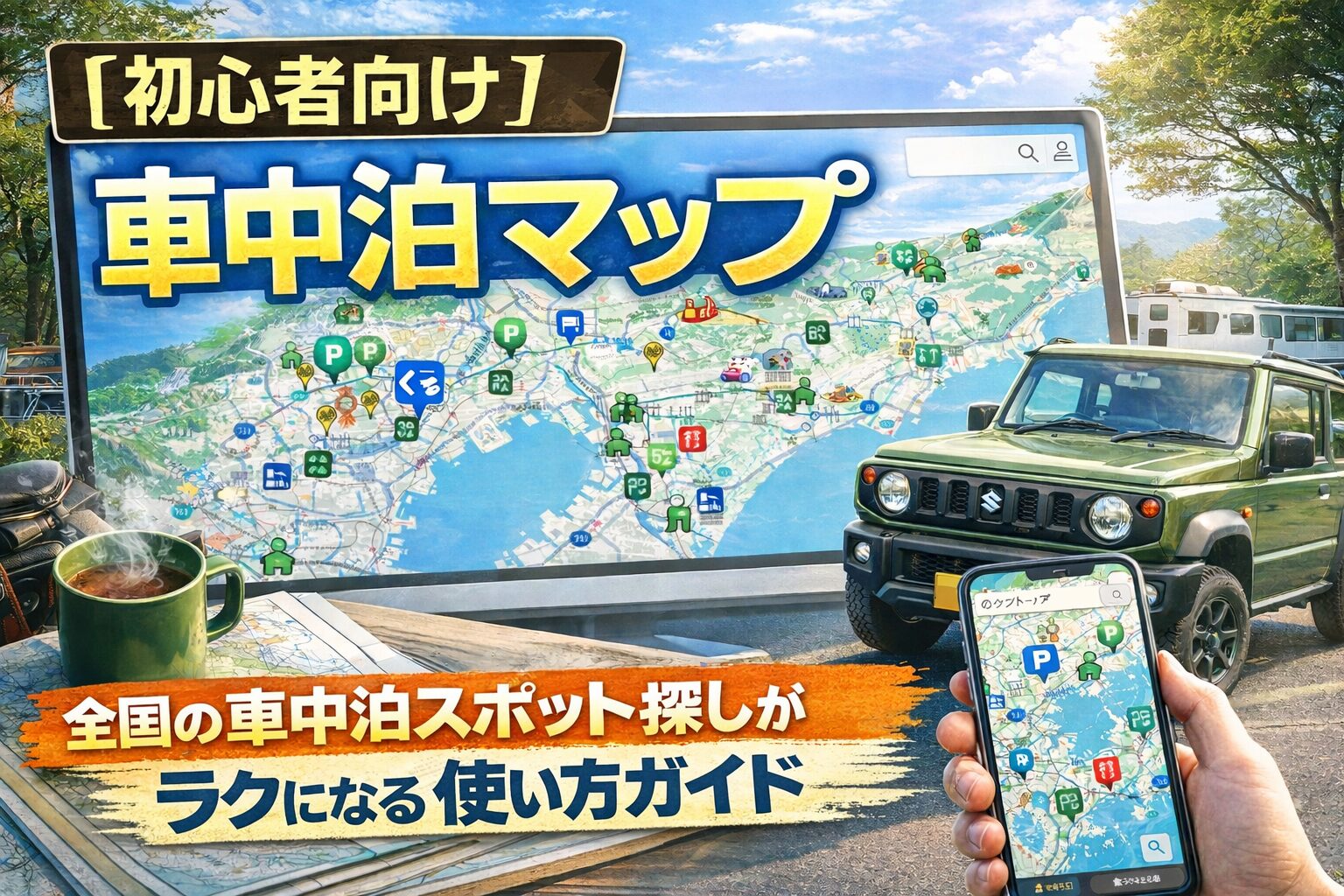 車中泊マップ紹介記事のサムネイル