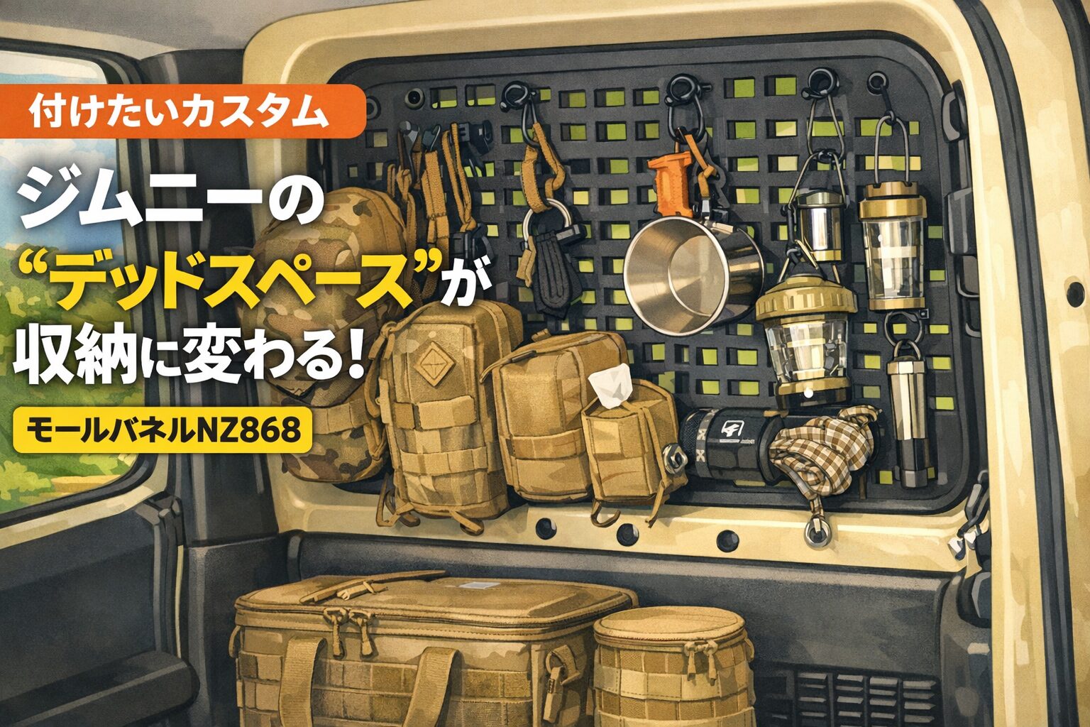 ジムニーのデットスペースが収納に変わるのサムネイル