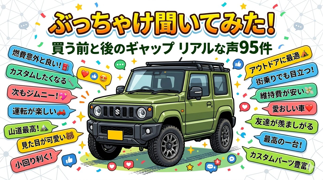 ジムニーオーナーにぶっちゃけ聞いてみた！買う前と後のギャップまとめ