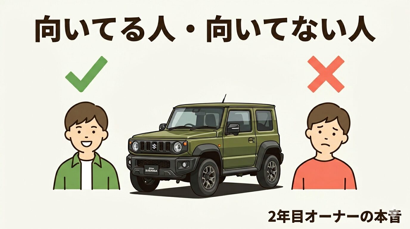 ジムニーが向いてる人・向いてない人【2年目オーナーの本音】サムネイル